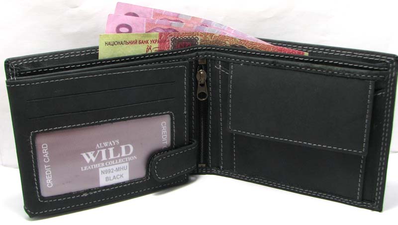 Гаманець чоловічий Always Wild N992-MHU Black Гаманець чоловічий Always Wild N992-MHU Black